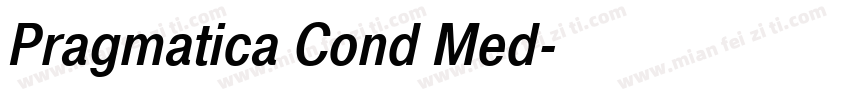 Pragmatica Cond Med字体转换
